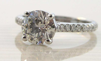 Style# 1403 Round w/ Pave Shank
